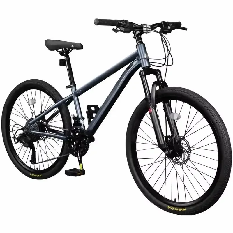Road bike aluminum frame double disc brake variable speed ordinary pedal male and female students mountain bike 700C adult 21