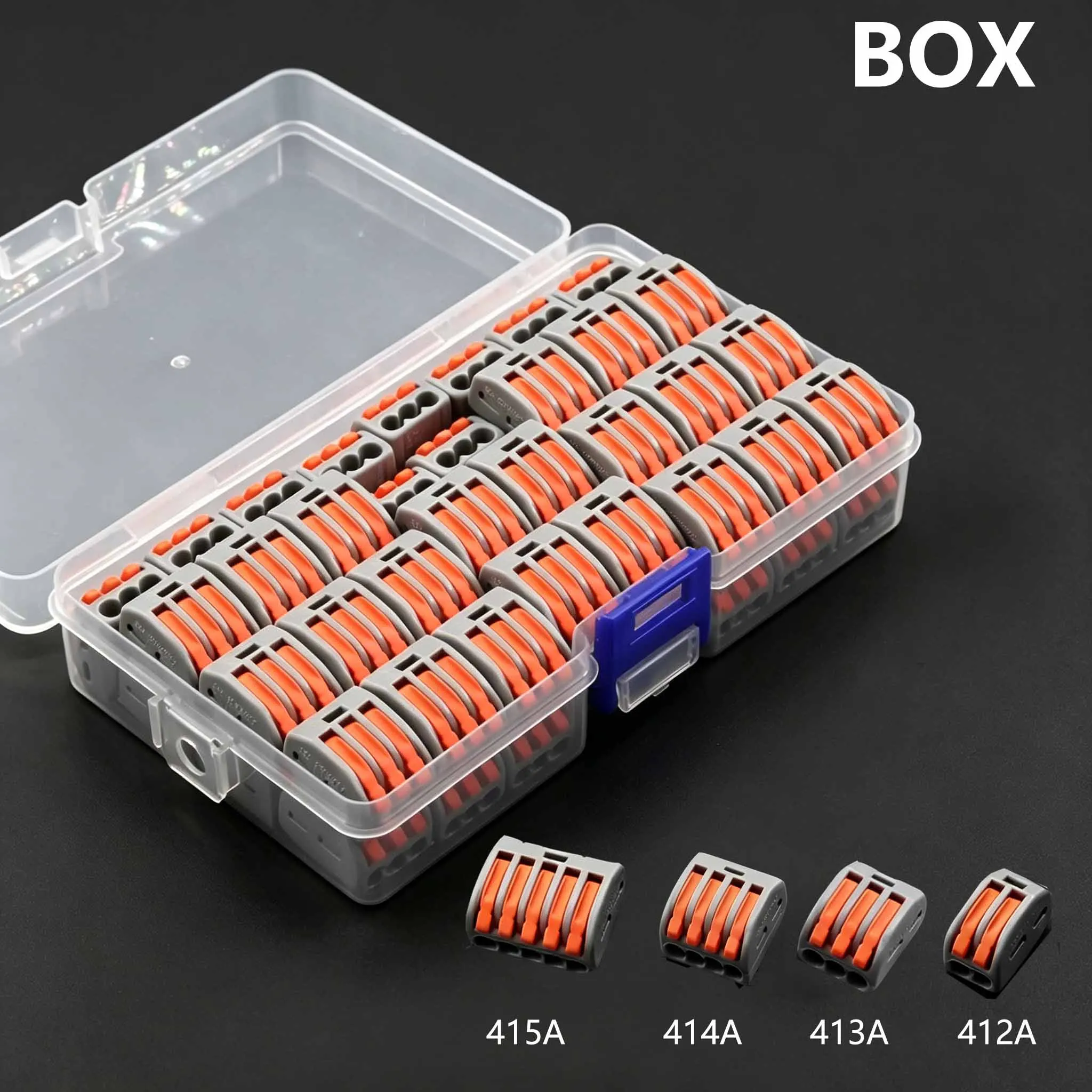 Boxed Mini Push-in Wire Connectors,Solderless Quick Terminal Blocks for LED Strip Lighting,Universal Electrical Splice Connector