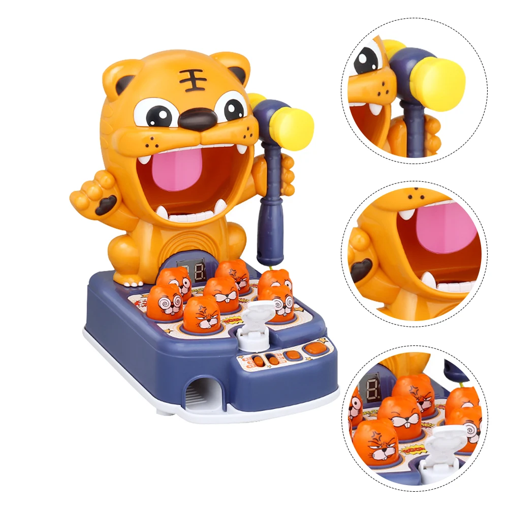 Gra dla dzieci z kreskówkowymi postaciami, lekką muzyką i młotkowaniem, edukacyjna, interaktywna, zabawka dla dzieci, młotek, narzędzie ręczne.