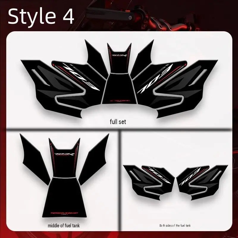 For ZONTES 703R 2026 Anti‑Slip Fuel Tank Sticker Body Armor Decal No Residue Adhesive Anti‑Scratch Mod Accessories