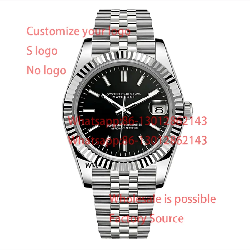 

NH35 Movement JUST | BLACK 39mm Automatic Mechanical Watch Sapphire High-end Luxury Business Journal Luminous Waterproof