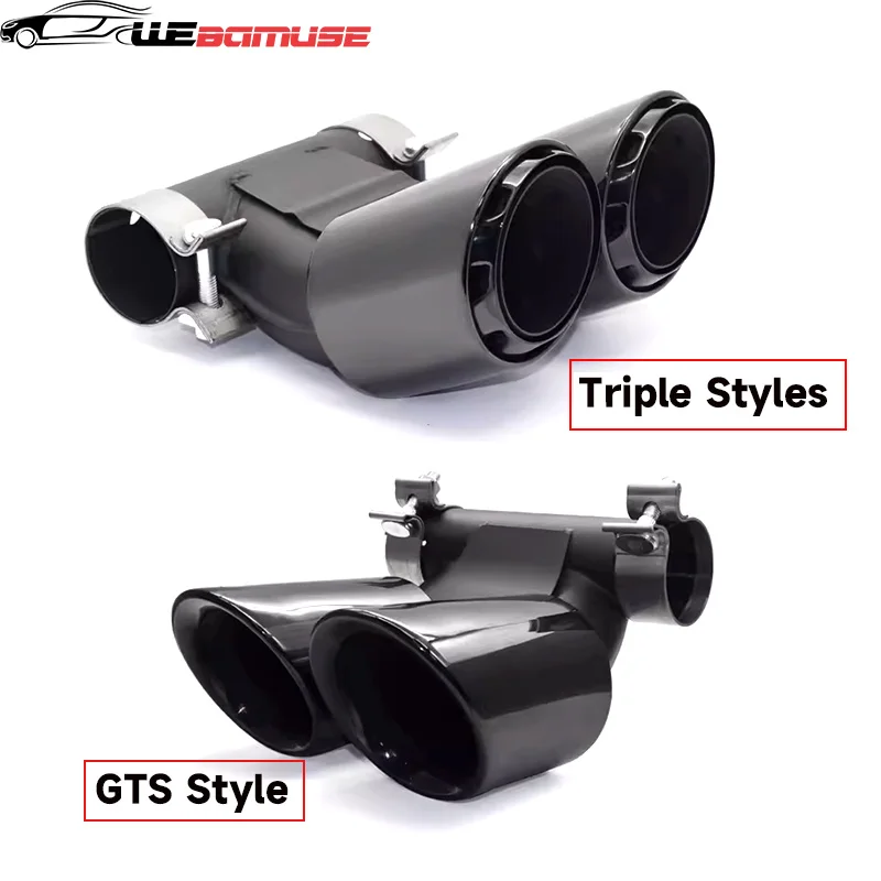 Suitable for Porsche Cayman 718 981 987 Boxster Exhaust Modified Dual Sports Tailpipe Stainless Steel Muffler Low Upgrade High-G