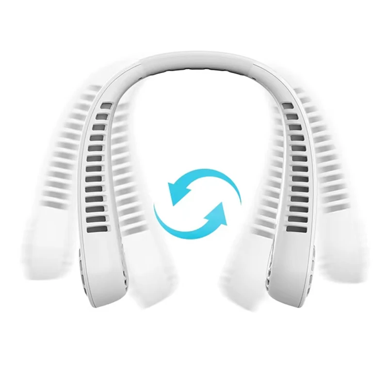 مروحة رقبة USB محمولة قابلة لإعادة الشحن ، تبريد الهواء ، مراوح رياضية ، شاشة رقمية ، بدون شفرات ، مبرد ، صيفي