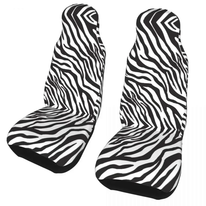 Zebra Print Pattern Universal Car Seat Cover Protector Interior Accessories Travel Stripes Seat Covers Fabric Hunting