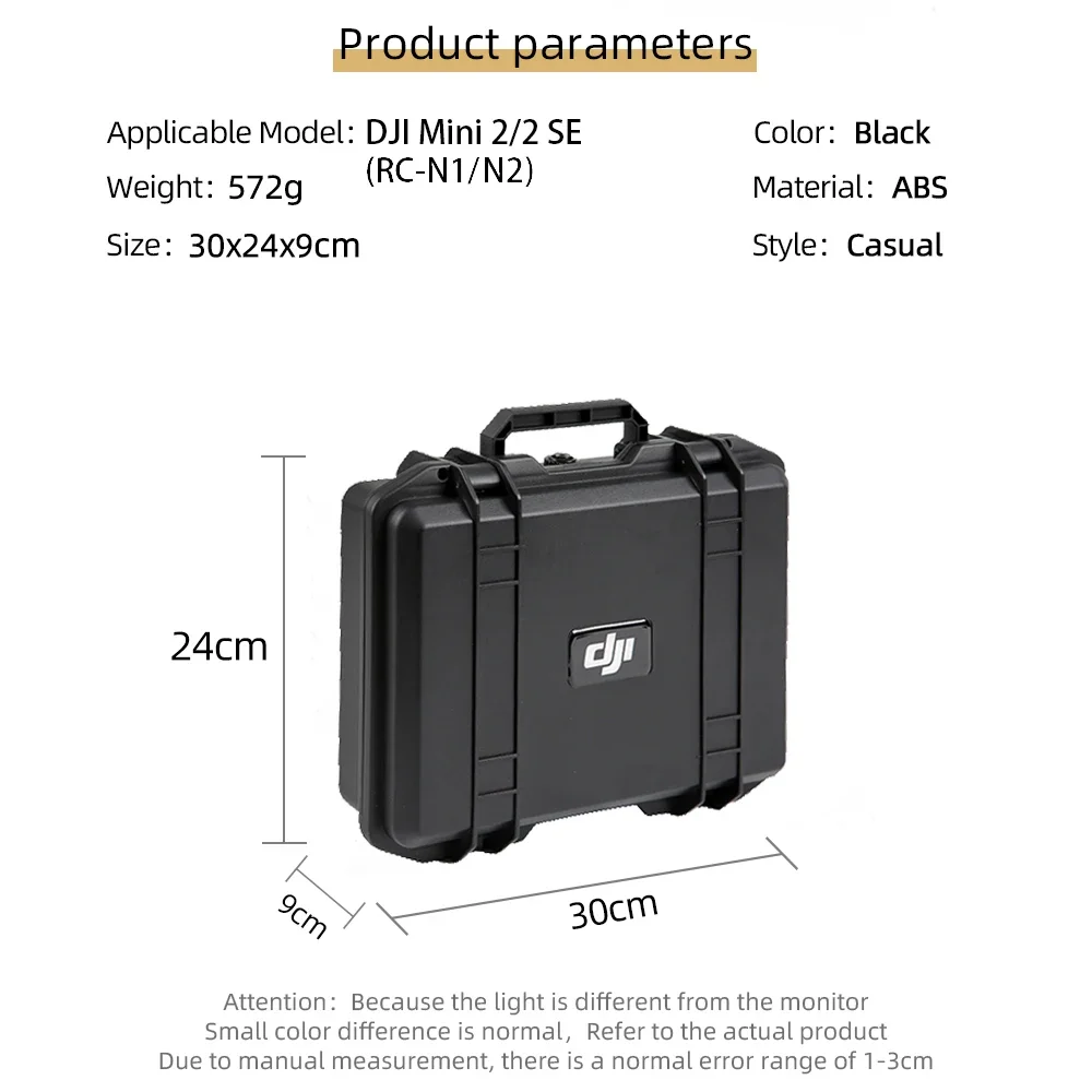 Imagem -02 - Mala Preta para Dji Mini se e Mini Caixa à Prova de Explosão Estojo Acessório
