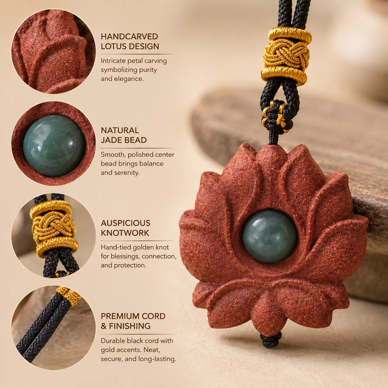 Colar com pingente de incenso - Zen Herbal Wellness avaliação e preço