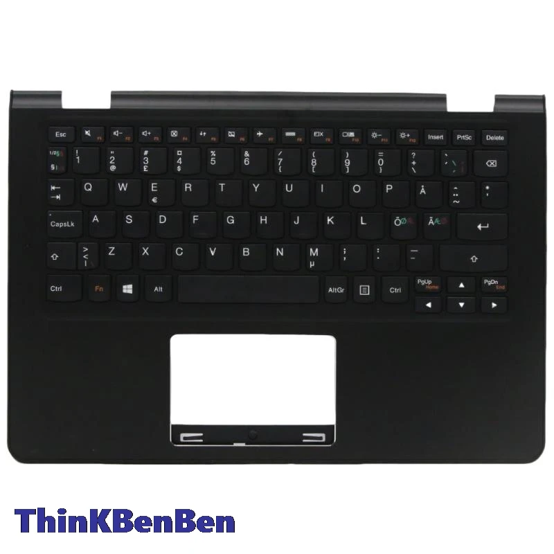 

NDC Nordic Keyboard Black Upper Case Palmrest Shell Cover For Lenovo Yoga 300 11IBR 11IBY Flex 3 1120 1130 5CB0J08456