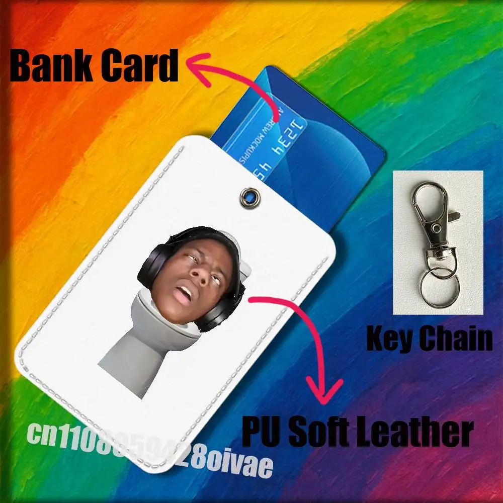 I-IShowSpeed Śmieszne Etui na Karty ID Kredytowe Bankowe Karty Wodne Pokrowiec Ozdobny Torba Brelok do Kluczy