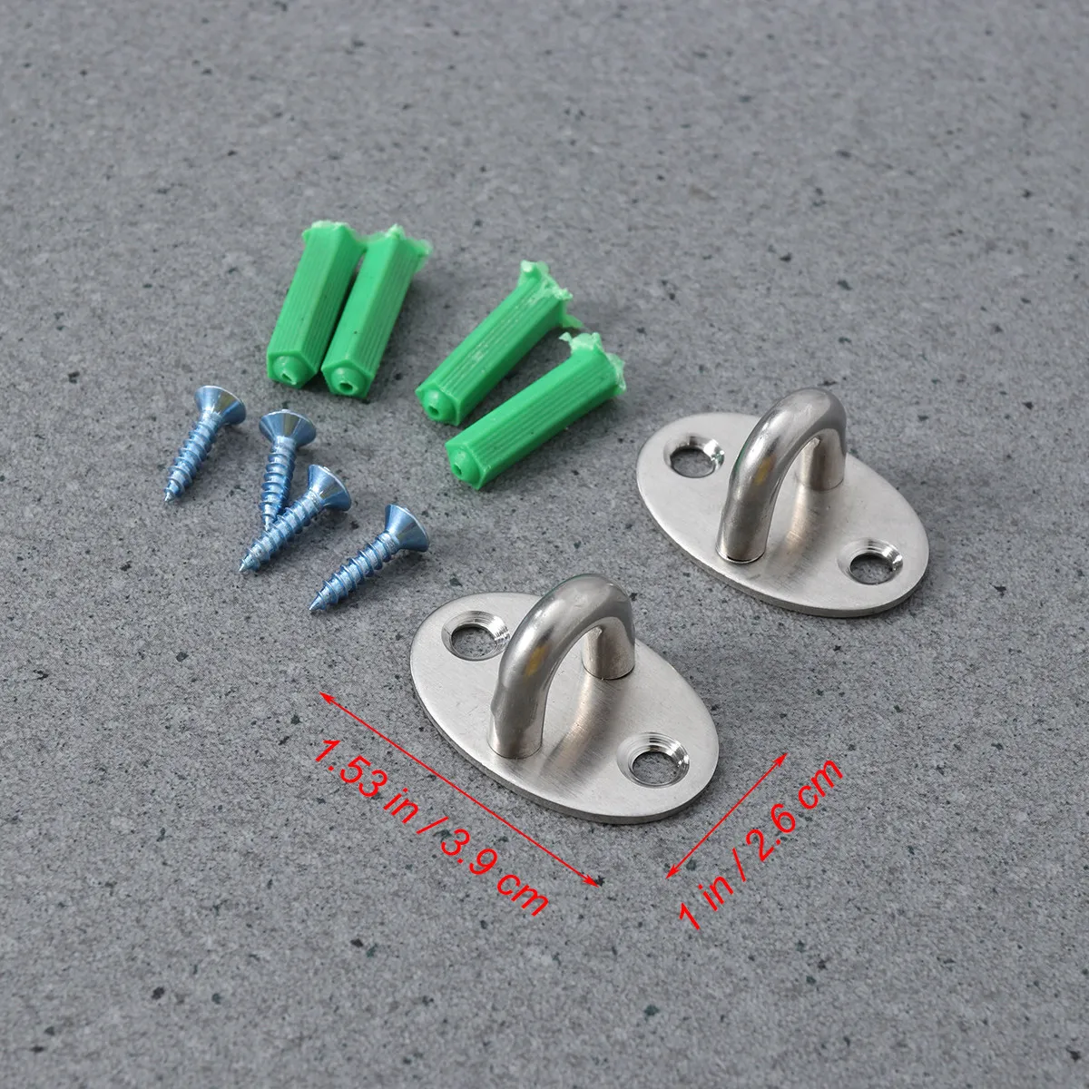 2Pcs Stainless Steel U Shaped Hook for Ceiling Wall Mount Elegant Brushed Texture Non Detachable Structure Lightweight Ornaments