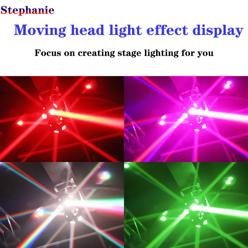 120W Double Arms Beam Laser Light  Projector RGBW DMX512 Sound Moving Head Lights Spot Rotating DJ Disco Bar Party Stage Light