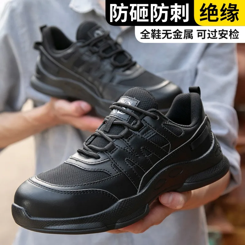 

Safety Men Labor Shoes 2025 Autumn Indestructible Puncture-Proof Steel-Toe Men Hiking Sneakers Outdoor Wear-resistant Work Shoes