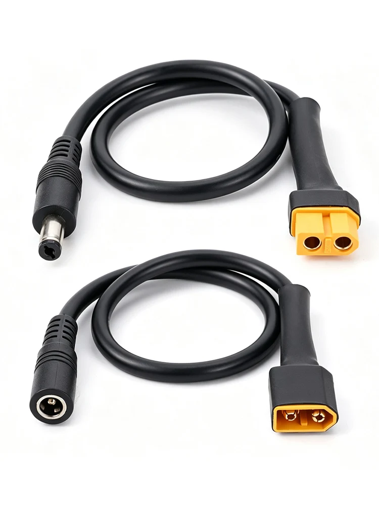 Solar Connection Line XT60 Stecker/Buchse auf DC5521 18AWG Stromkabel-Adapter für Autobatterie-Ladeadapterkabel