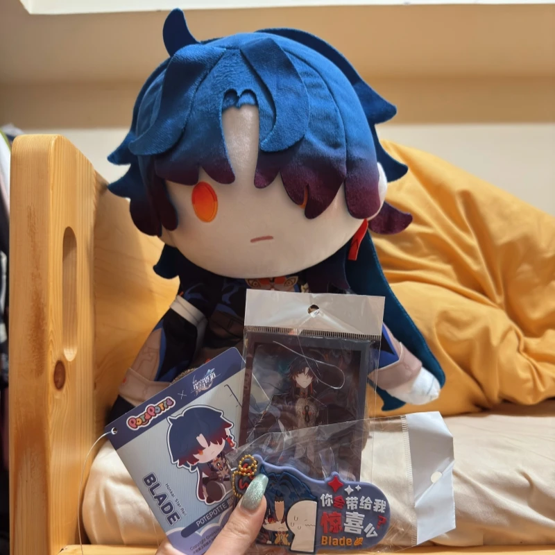 Oryginalny Bandai Namco POTEPOTTE Honkai: StarRail JingYuan Ren Gadżet z Gry Postać w Stanie Siedzącym Pluszowa Lalka