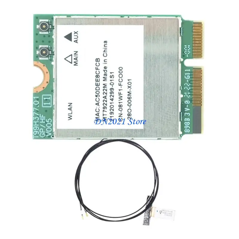 F3KE MT7922 Módulo WiFi 6E M.2 6GHz/5GHz/2,4GHz Compatível com 5.2