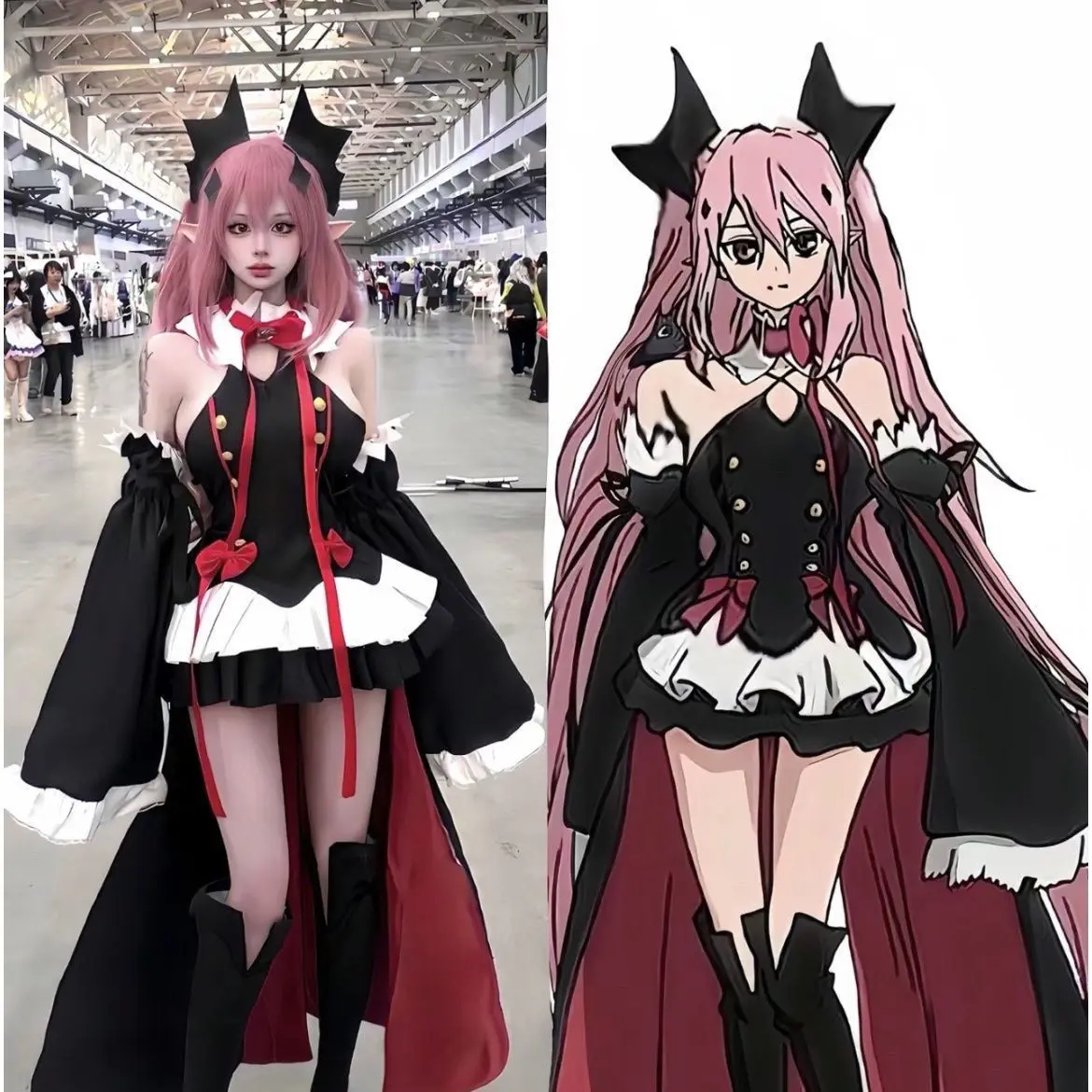 

Костюм для косплея Крул Тепес из аниме «Серафим» (Owari no Seraph), платье вампирши-ведьмы в стиле Лолиты, наряд для Хэллоуина и карнавала