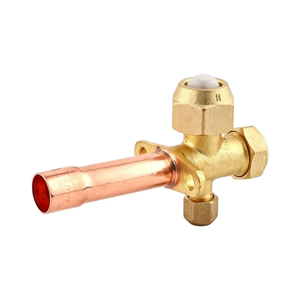 Brass Air Conditioner Stop Valve for For split System AC Outdoor Indoor Unit Connection Coolant Circuit Control