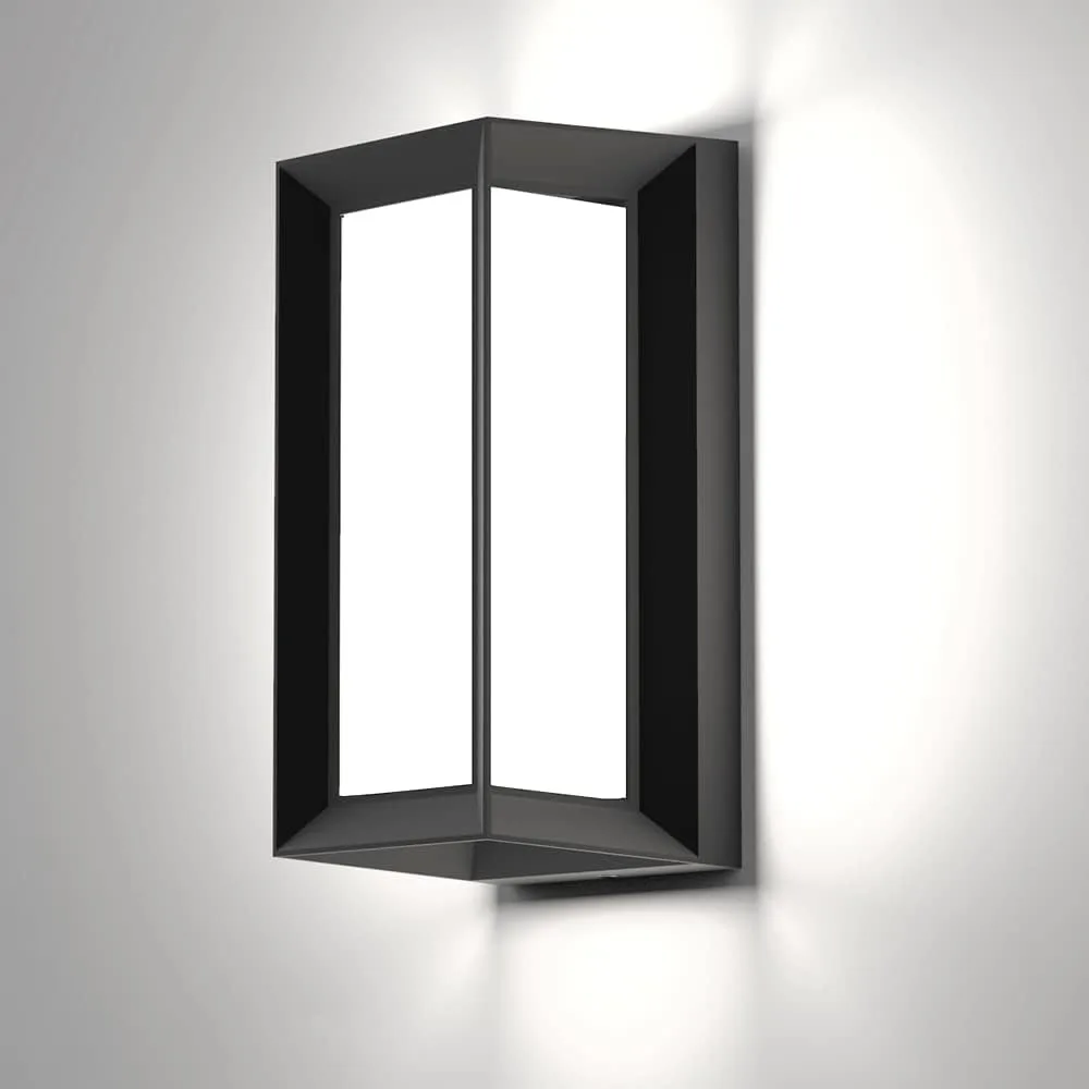 JOYINLED 18W LED Outdoor Porch Light 6000K IP65 Waterproof Black Aluminum Wall Sconce for Patio Garage Hallway Backyard