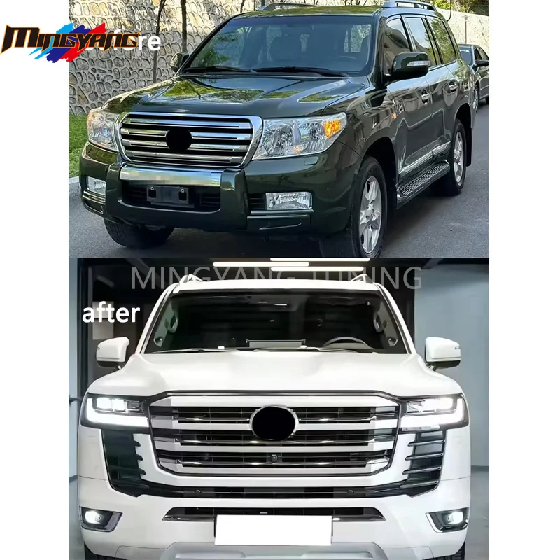 land cruiser 300 car bumpers facelift bodykit For Toyota land cruiser 200 LC200 upgrade lC300 conversion body kit