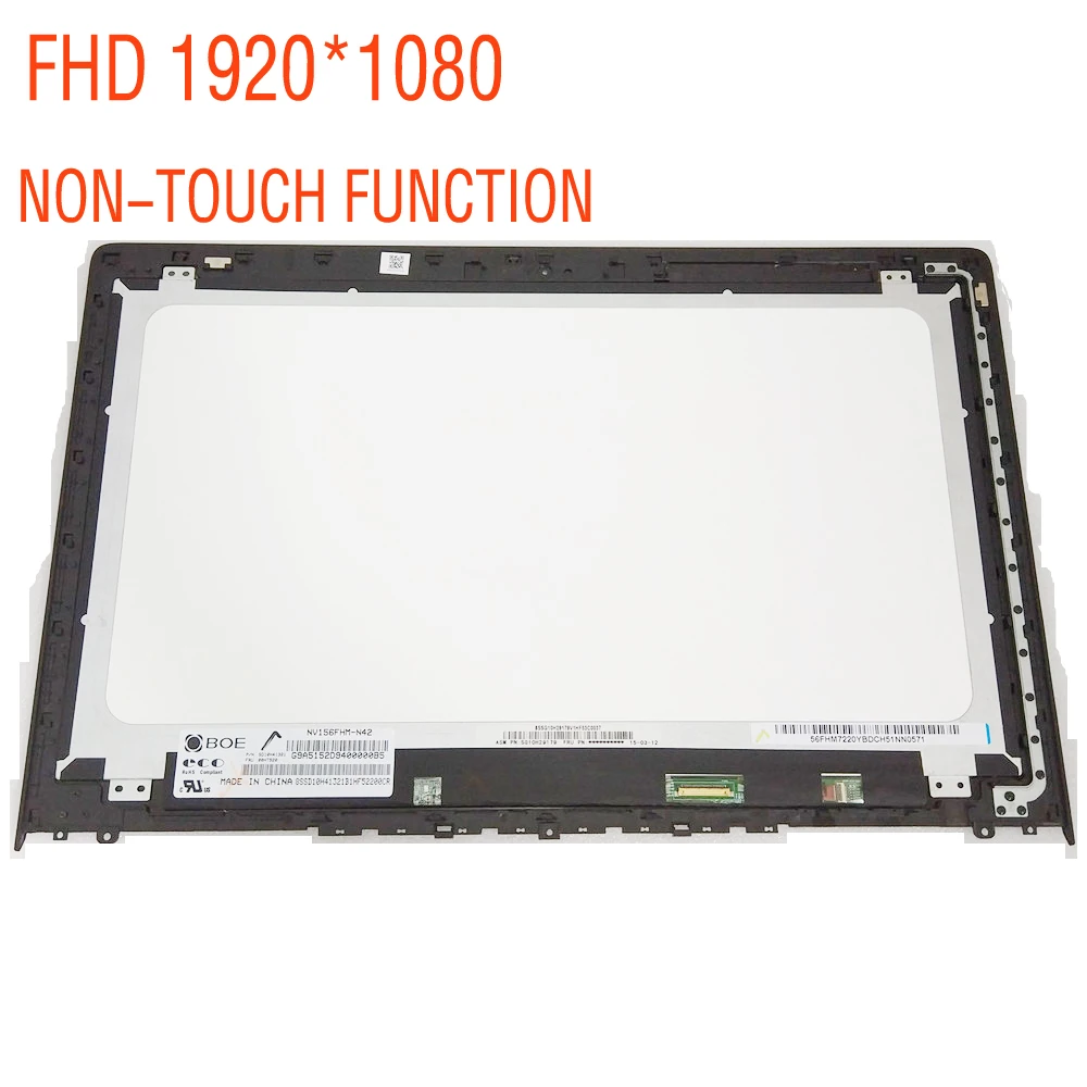 Imagem -03 - Aaa Mais 15.6 Fhd Lcd para Lenovo Ideapad Y70015 Y700-15isk Y700-15acz Display Lcd Tela de Toque Digitador Assembléia com Moldura