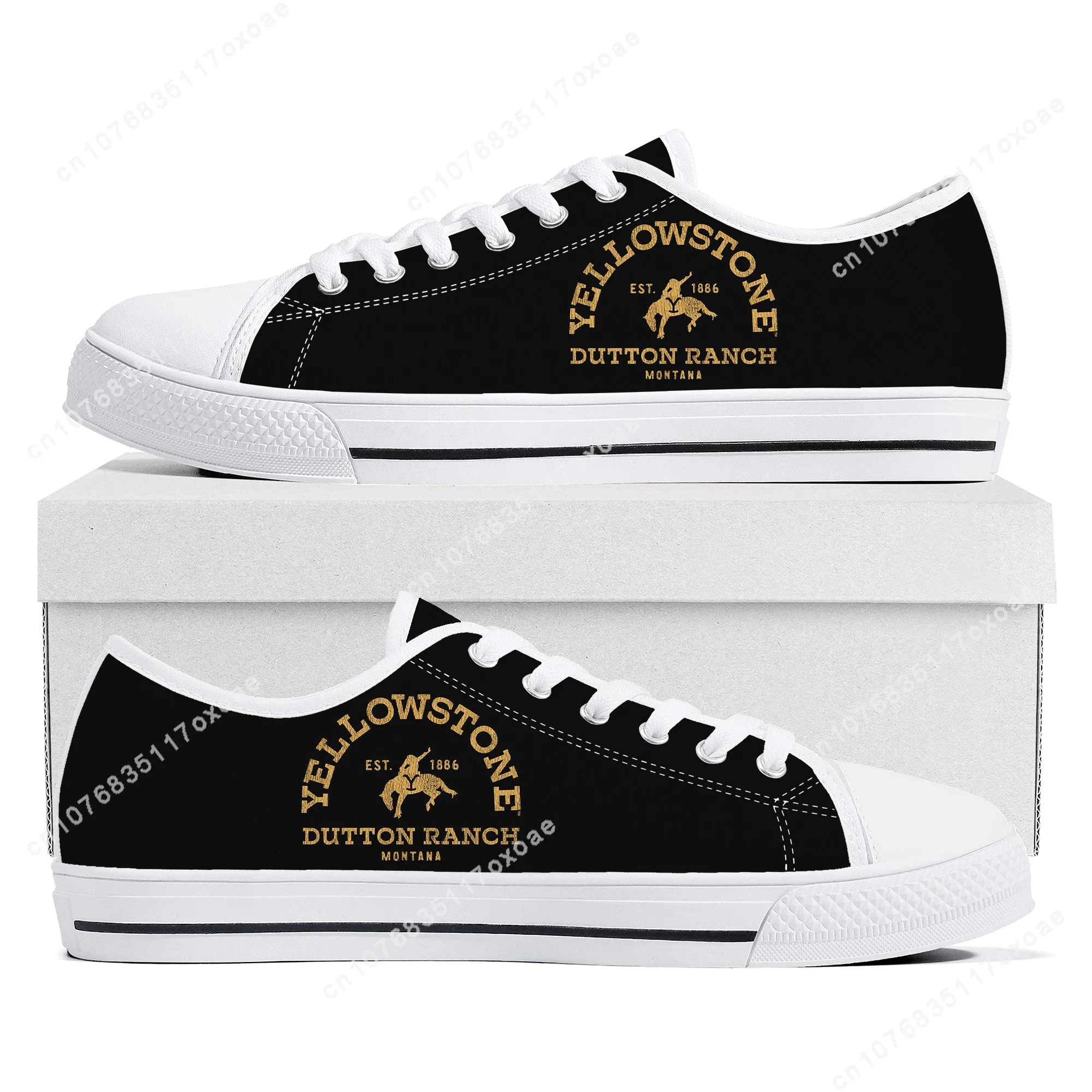 

Yellowstone Dutton Ranch Low Top Sneakers Mens Womens Teenager High Quality Canvas Sneaker couple Casual Shoes Custom Made Shoe