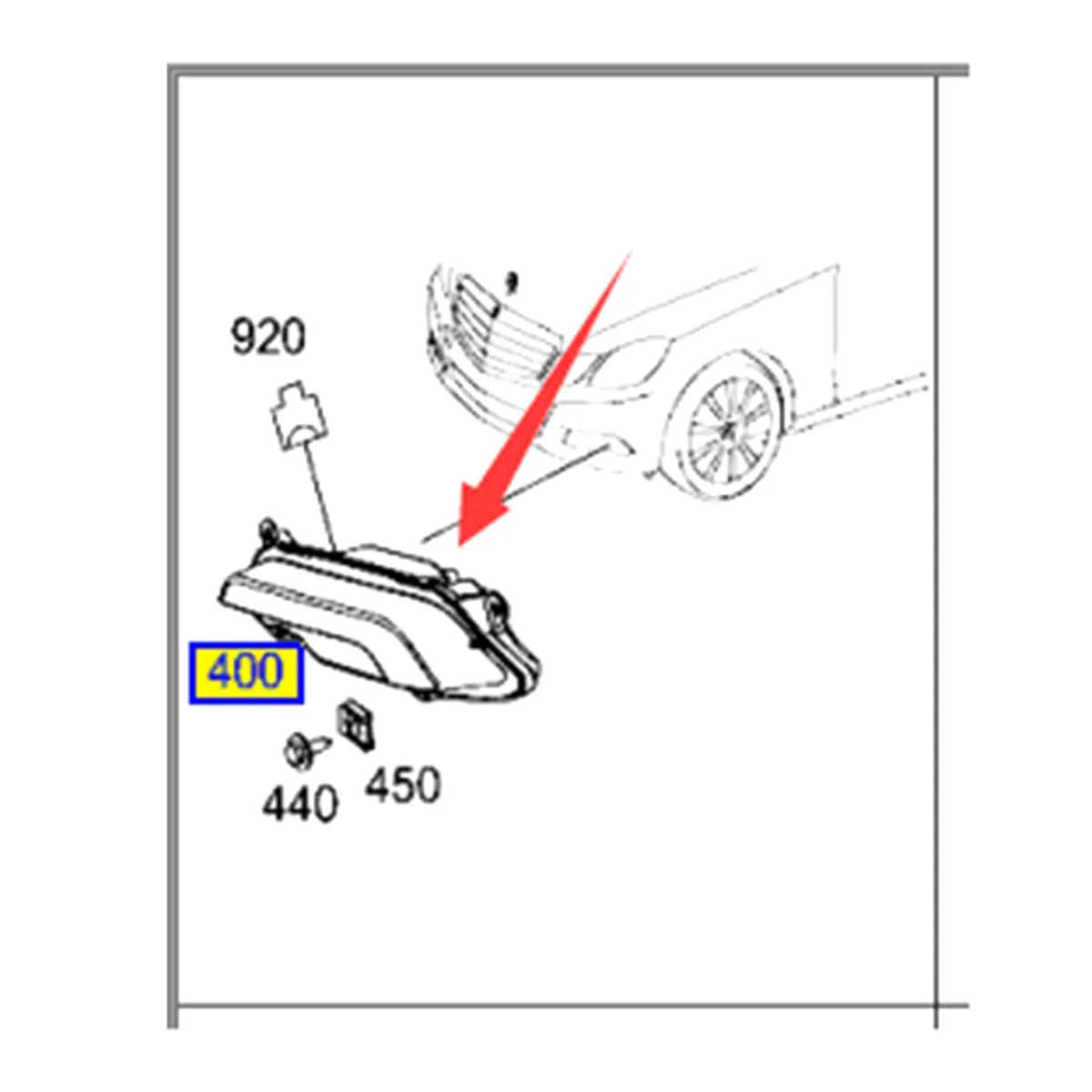 Faro antiniebla delantero izquierdo para coche, lámpara de circulación diurna para Mercedes Benz Clase E W212 A2128200756