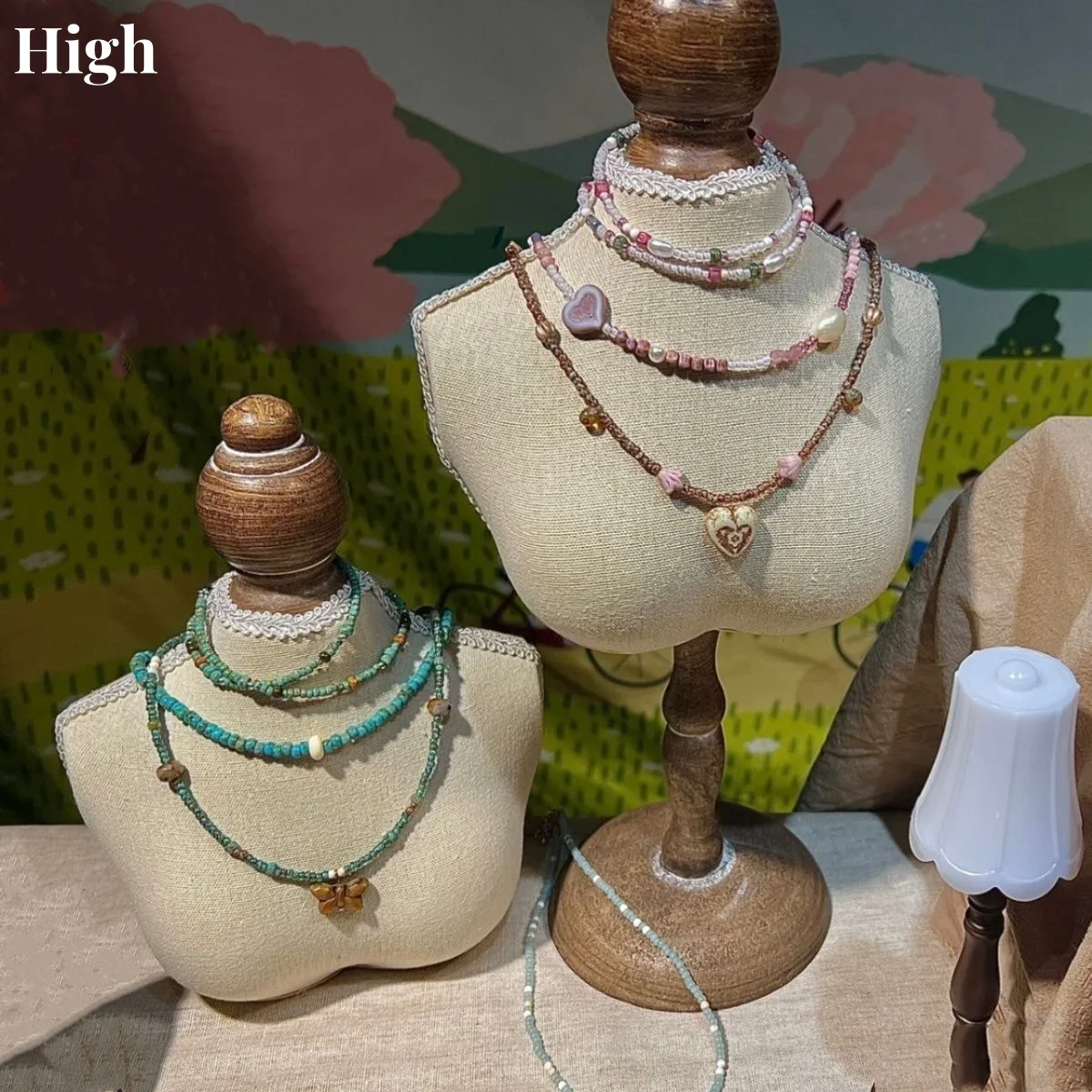 

Манекен для демонстрации ювелирных изделий, кулон, держатель для ожерелья, голова манекена, подставка для ювелирных изделий, бюст, деревянное колье, демонстрационный манекен