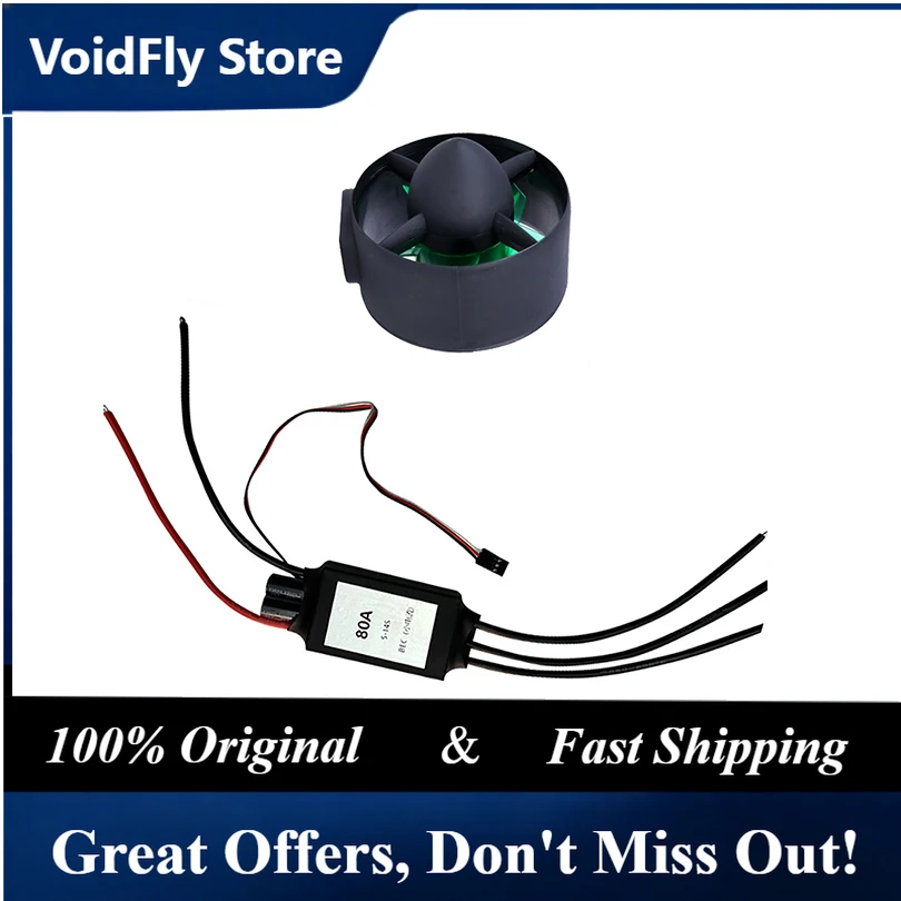 VoidFly High Speed 155 60KV 24V-48V 800W Underwater Thruster Brushless CCW Motor 140mm 130N Propulsion 80A ESC 8-60V For Robot B