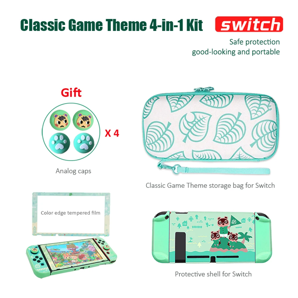 Bolsa de almacenamiento Animal Crossing y funda protectora para Nintendo Switch, estuche de transporte portátil, accesorios de juego ns-switch, nuevo