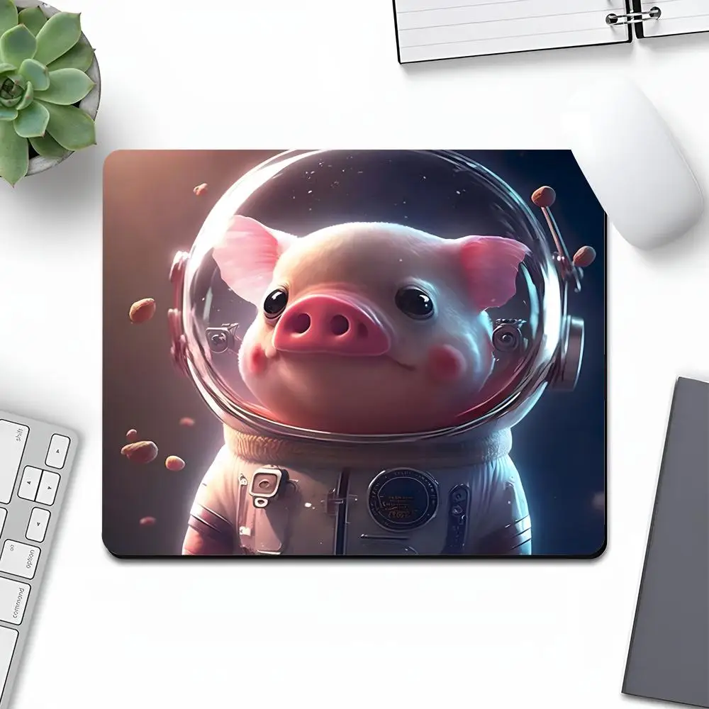 Animal Astronaut Space Mouse Pad Art Gaming Gamer Small Pearlescent Rubber Locking Edge Large Computer MousePad Laptop Desk Pad