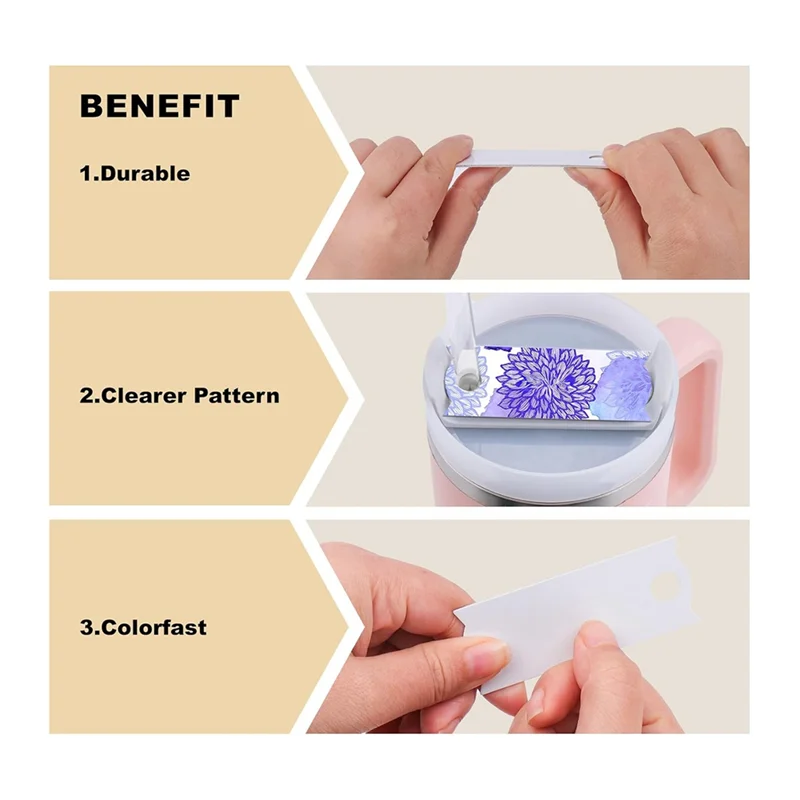 Lo último en 30 Uds. Placa de nombre en blanco de sublimación de doble cara para Stanley 40 OZ, etiqueta de nombre de sublimación de aluminio en blanco y tarjeta de visualización