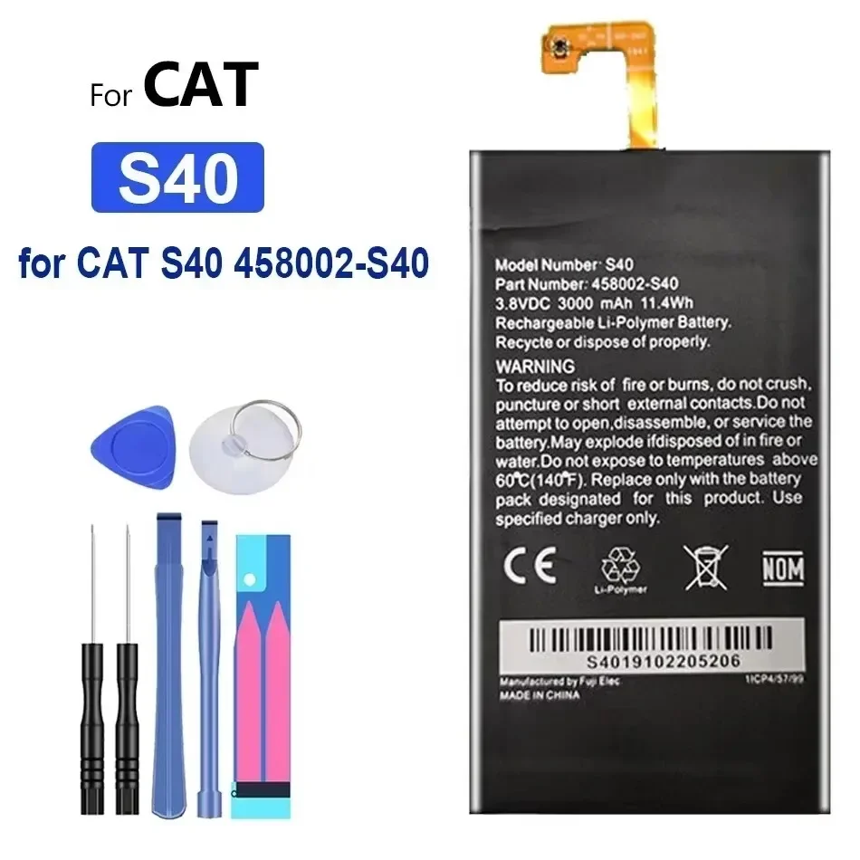 Portable Battery 2680mAh-5150mAh for Caterpillar CAT S48C S41 APP00223 S62 Pro S61 S40 458002-S40 S30 S60 S50