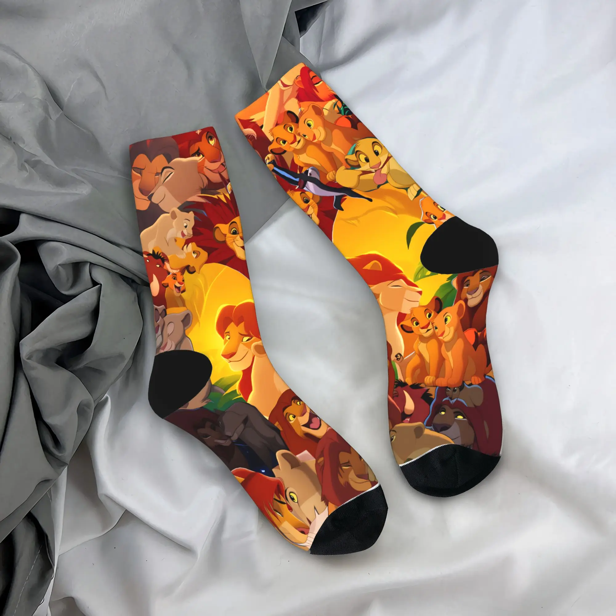 

The Lion King Stockings Fashion Socks Women Men Soft Breathable Socks Autumn Skateboard Pattern Anti Slip Socks