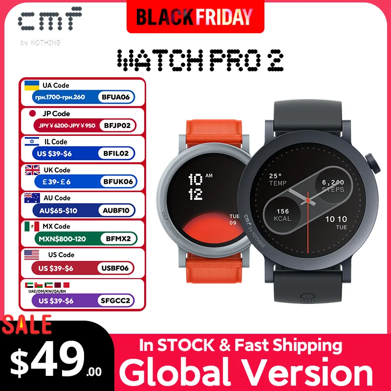 Global Version CMF by Nothing Watch Pro 2 1.32