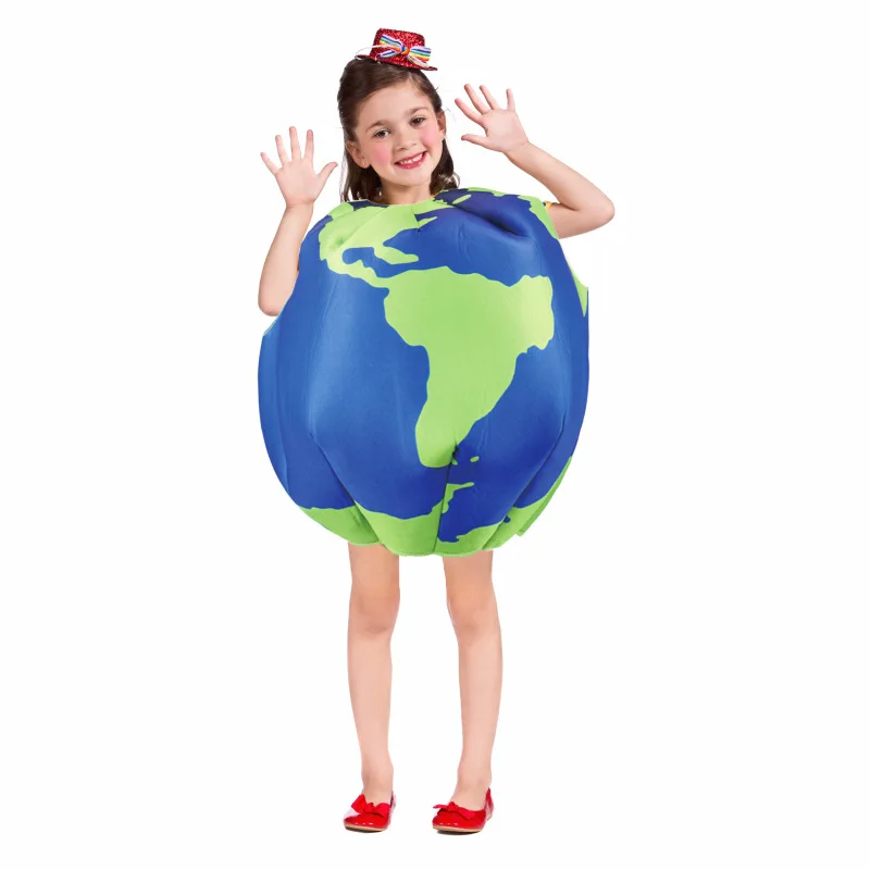 Unisex Girls Boy Child Round Earth Costume for Kids