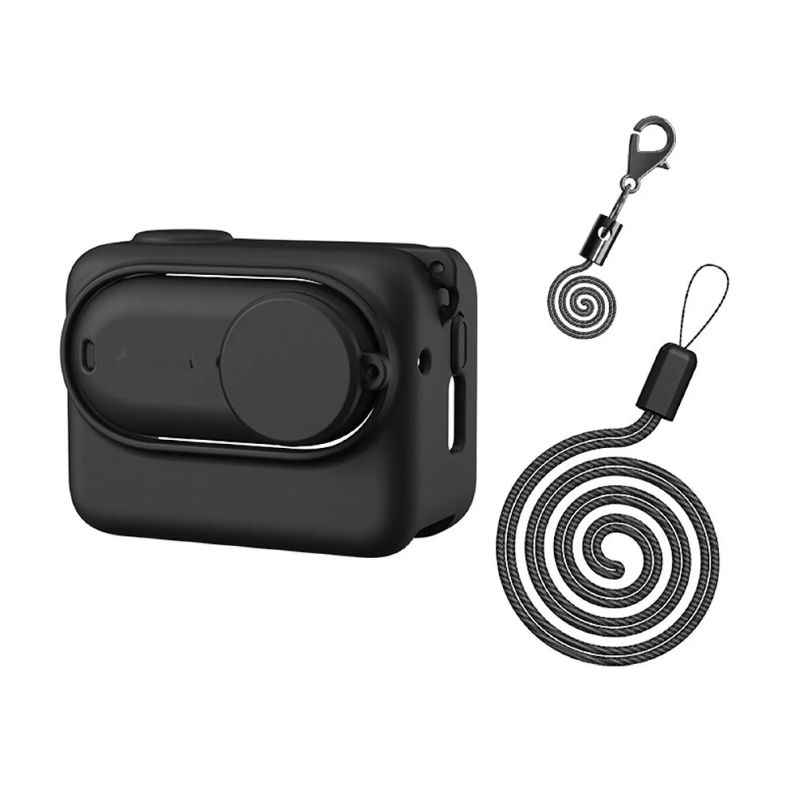 

For Insta360 GO 3 Camera Silicone Body Cover Protective Case With Lanyard & Keychain Kit Anti-bump For Insta360 GO 3 Accessories