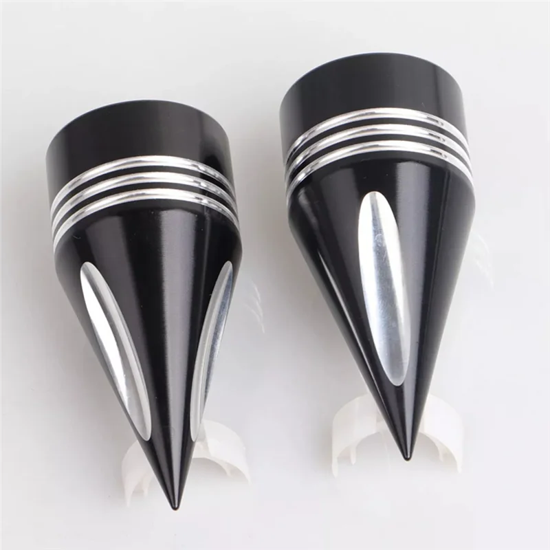 Nueva llegada Kit de tapas de cubiertas de tuercas de eje delantero negro para Touring Road King