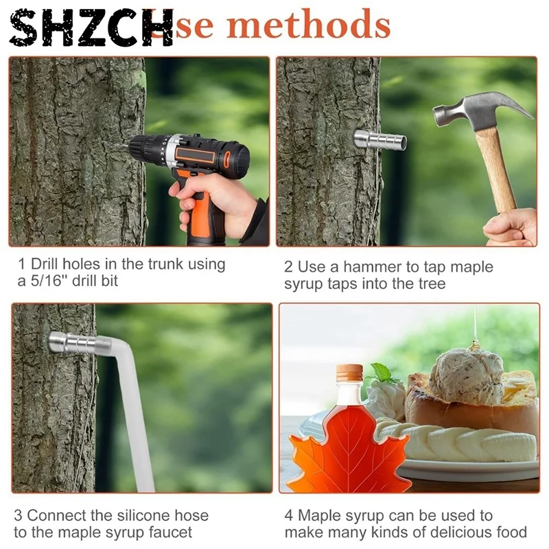 New 304 Stainless Steel Maple Faucet Tip Maple Syrup Tapping Kit Maple Syrup Synthetic Filter Trunk Faucet