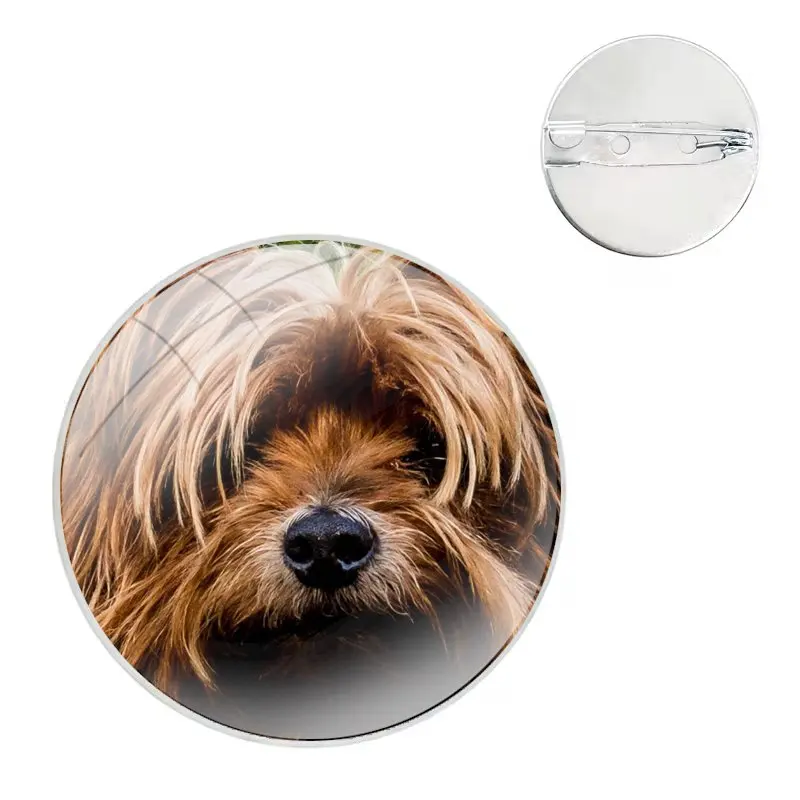 Pins Badge Metal Brooches For Clothes Backpack Decoration gift Yorkshire terrier dog puppy