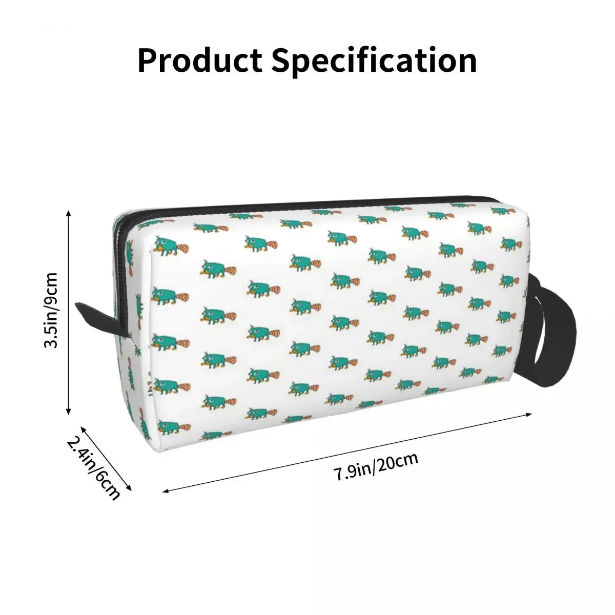 Perry The Platypus Makeup Bag Cosmetic Organizer Storage Dopp Kit Toiletry Cosmetic Bag for Women Beauty Travel Pencil Case