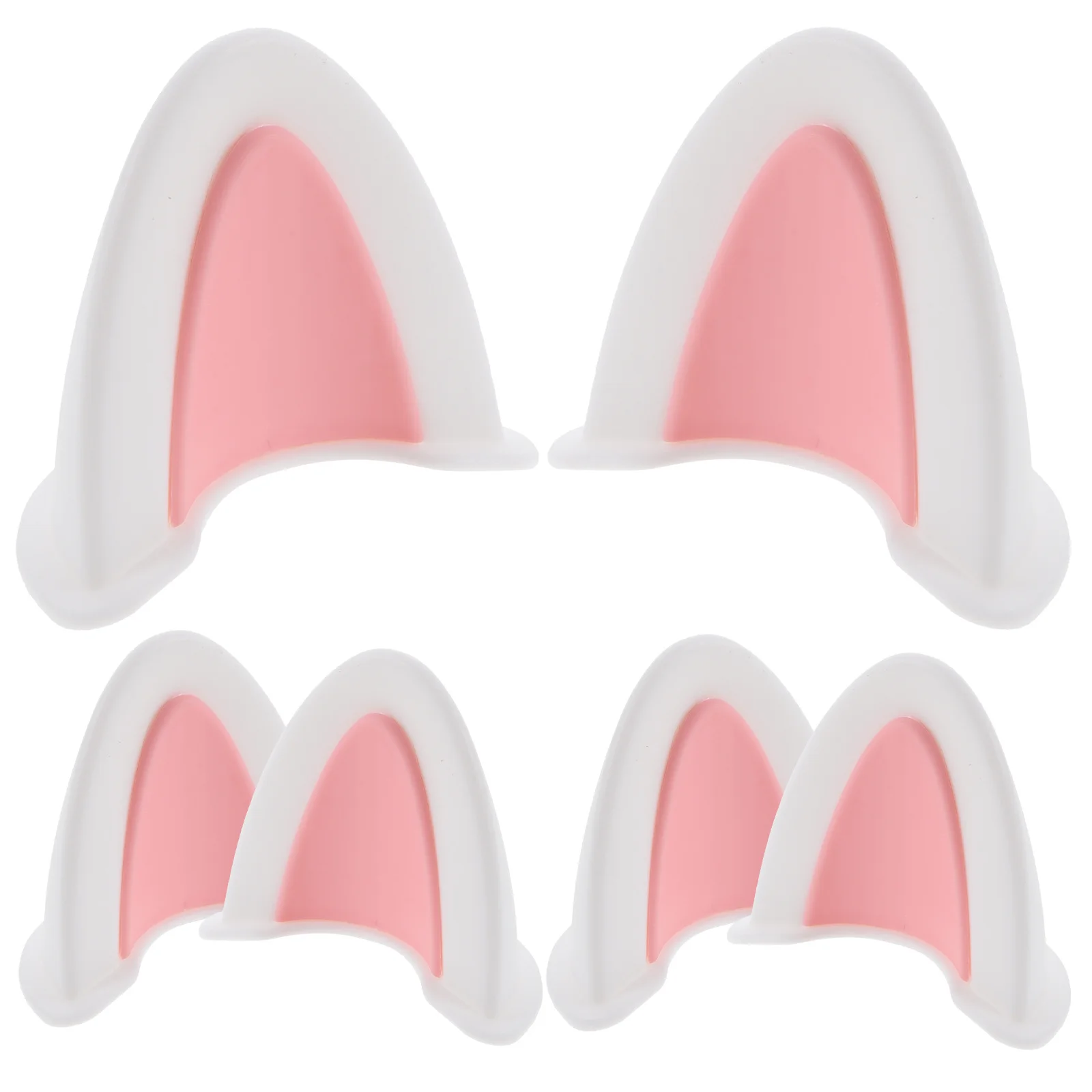 3Pairs Cat Ears Decorations Motorbike Adornment Unique Style Durable ABS Material Easy to Install Accessories