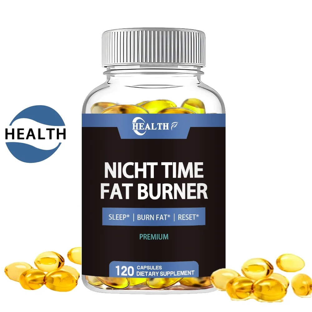 HEALTH Night Fat Burner Capsules with Vit D3 Green Tea for Detox Intestinal