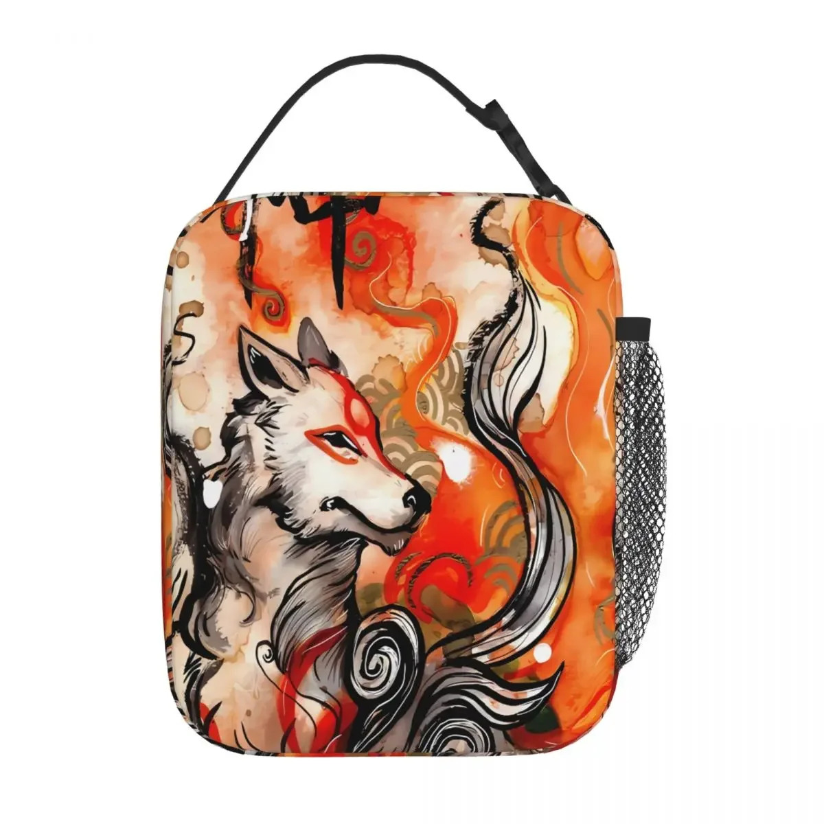 Bestselling Okami Amaterasu Plain Design Picnic Lunch Bag Office Picnic Break Food Tote Bag