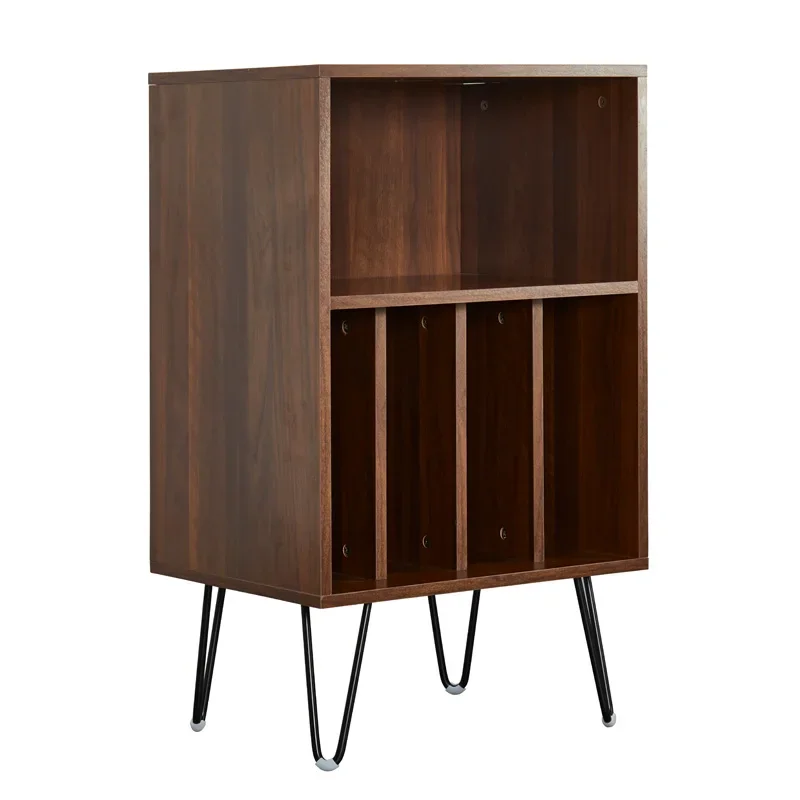 

Retro vinyl record player cabinet record storage cabinet combination stereo phonograph side table