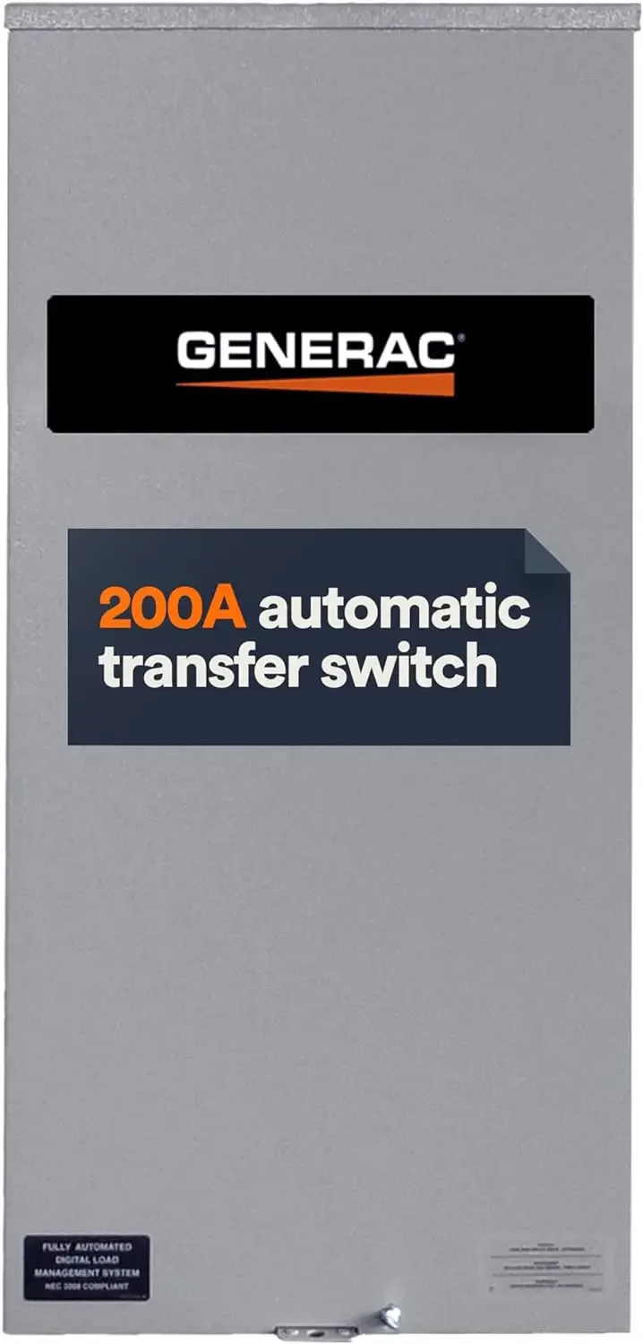 

Generac 200 Amp Single Phase Automatic Smart Transfer Switch Kit for Generator with Power Management for Indoor and Outdoor Use