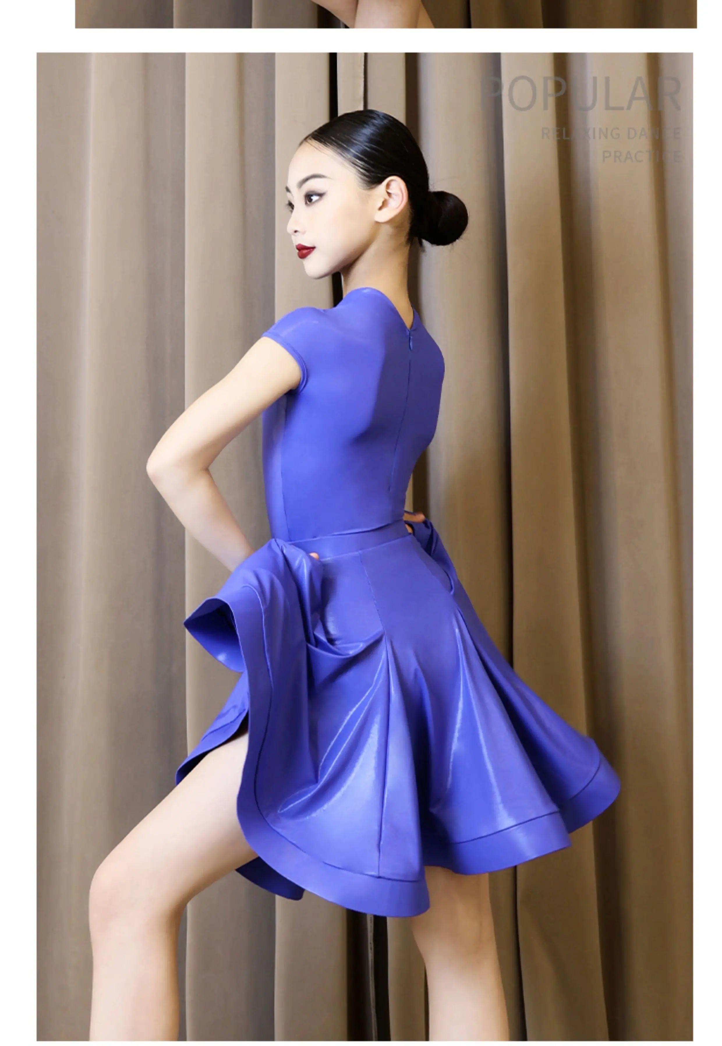 أزياء الرقص اللاتيني الصيفية الجديدة لزي المنافسة للفتيات تشا تشا ورومبا وزي الممارسة الراقية للأطفال