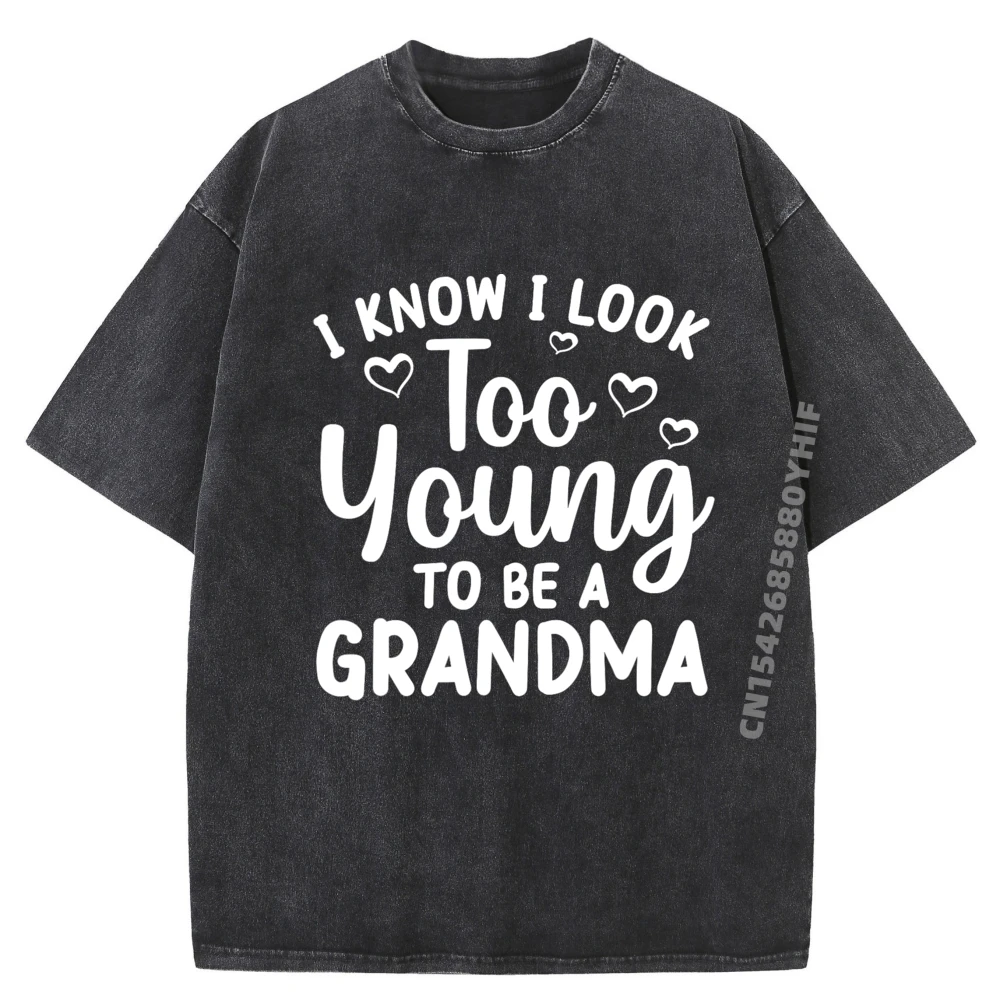 

Funny Grandma To Be Art For Grandmother Grammy Women Grandma New T Shirt Printed Short Sleeve T-Shirt Men Letter Washed Tops
