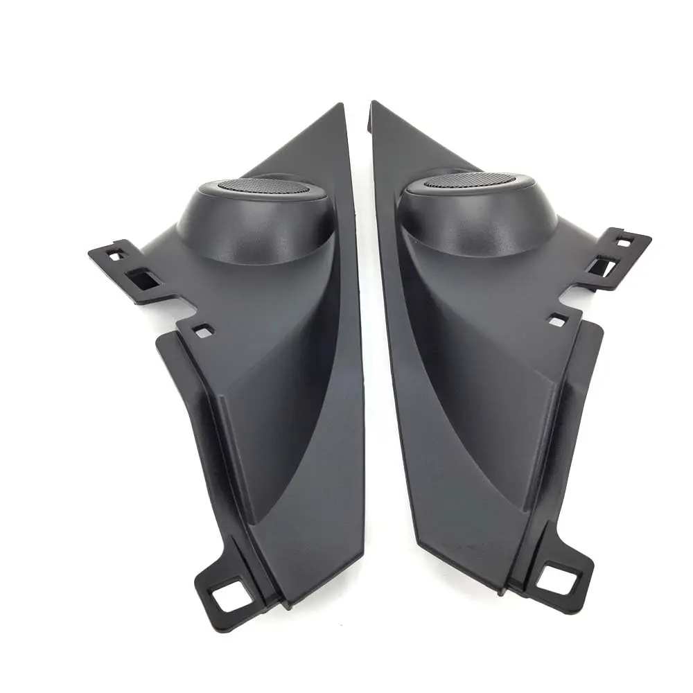 2Pcs Front Door Tweeter Speaker Cover Trim For Honda Civic 10th 2016-2019 Black