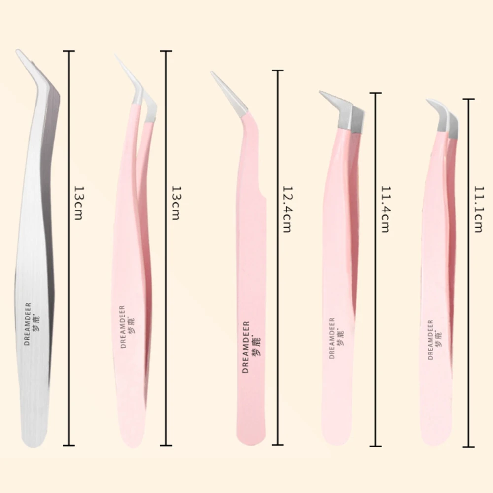Pincettes à cils en acier inoxydable de haute précision, tête ronde, super dures, outils de maquillage de voyage