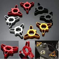 2Pcs Universal Motorcycle CNC Aluminum Front Shock Absorber Hexagon Anodized Fork Suspension Preload Adjusters Kit 14/17/19/22mm
