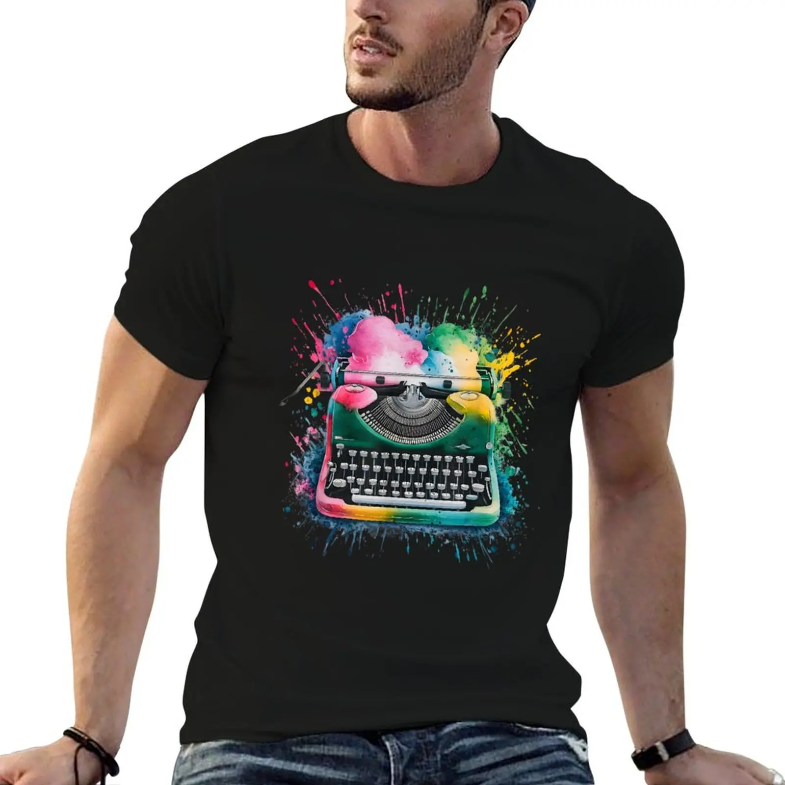 

Funnys Writing Fanfiction Writing Typewriter T-Shirt Clothing oversizeds mens clothes